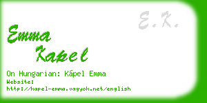 emma kapel business card